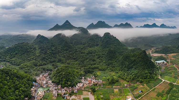 连南三江镇东和村傍晚雨后景色-第3套