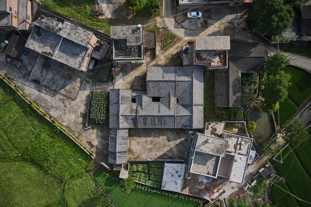 连南县寨岗镇安田海螺墩村白屋革命遗址航拍