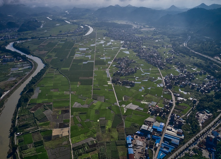连南县大坪镇，丢荒的梯田正在重新开垦