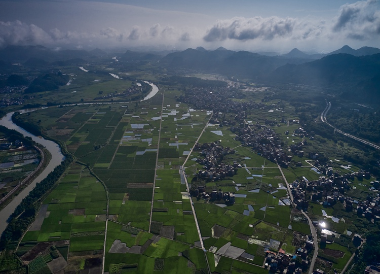 连南县大坪镇，丢荒的梯田正在重新开垦