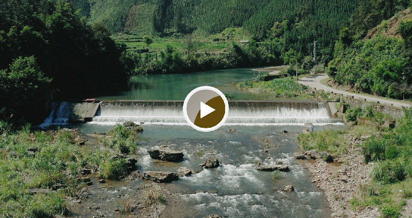 连南县涡水镇涡水河风景。