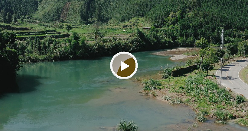 连南县涡水镇涡水河风景。