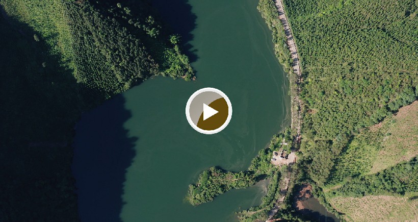 连南县涡水镇涡水河风景。