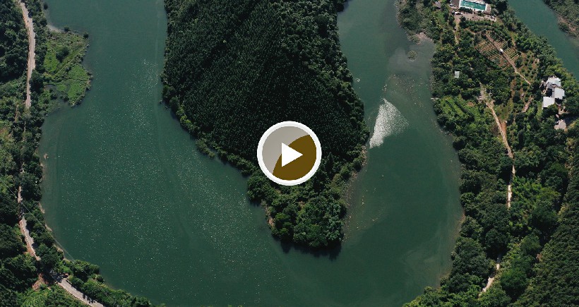 连南县涡水镇涡水河风景。